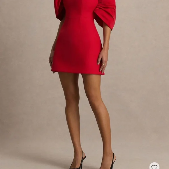 Elegant Red Mini Dress - Picture 2 of 2